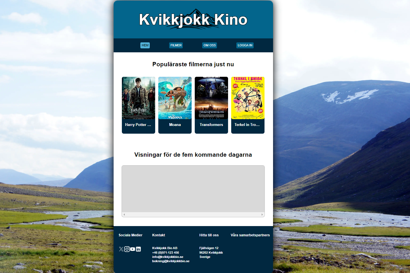Kvikkjokk Kino skärmbild